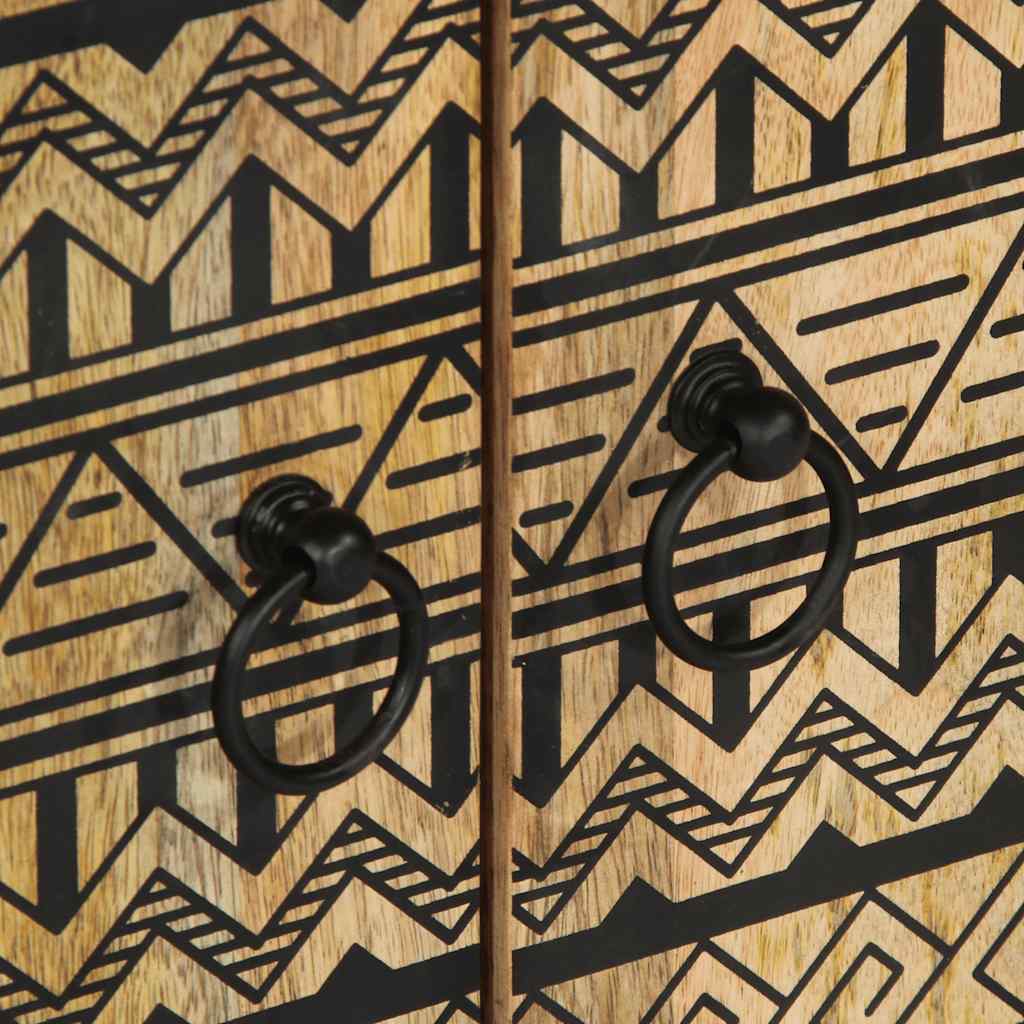 Dressoir 60x33,5x75 cm massief ruw mangohout