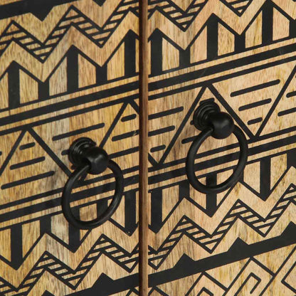 Dressoir 60x33,5x75 cm massief ruw mangohout