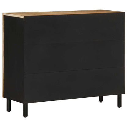 Dressoir 90x33,5x75 cm massief ruw mangohout