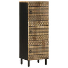 Hoge kast 40x33,5x110 cm massief mangohout