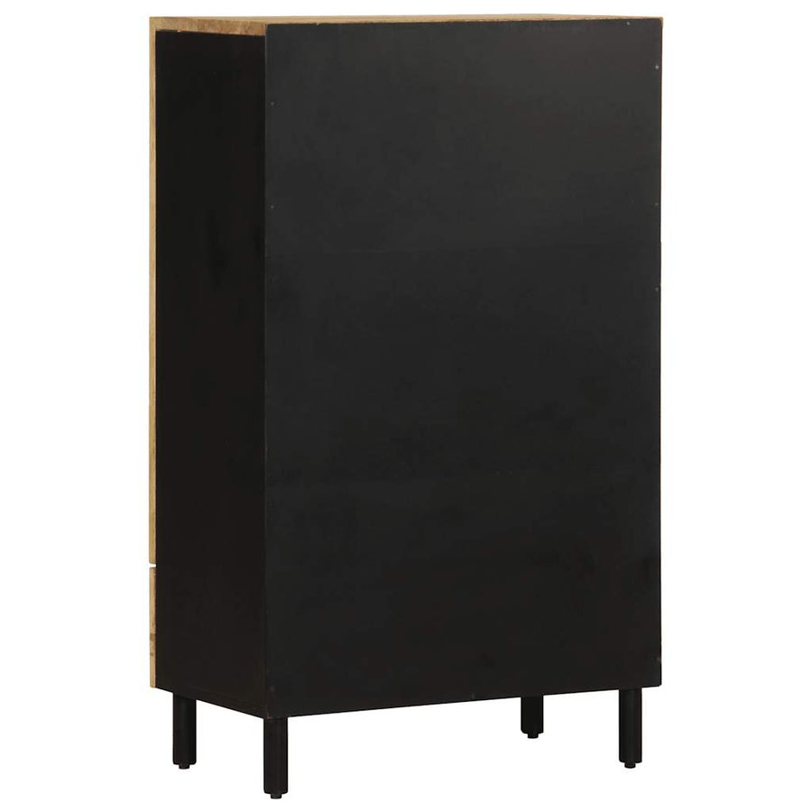 Hoge kast 60x33,5x100 cm massief ruw mangohout