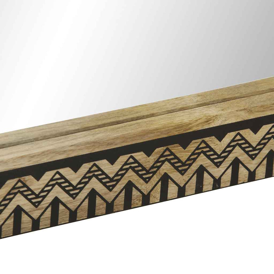 Badkamerspiegel 50x70 cm massief mangohout en glas