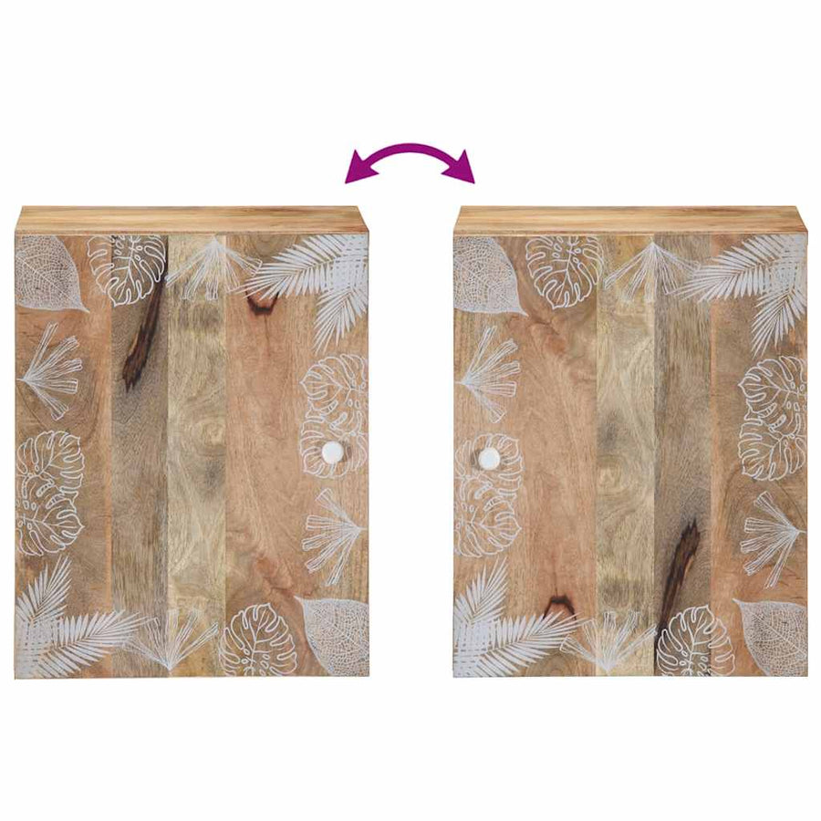 Badkamerwandkast 38x33,5x48 cm massief mangohout