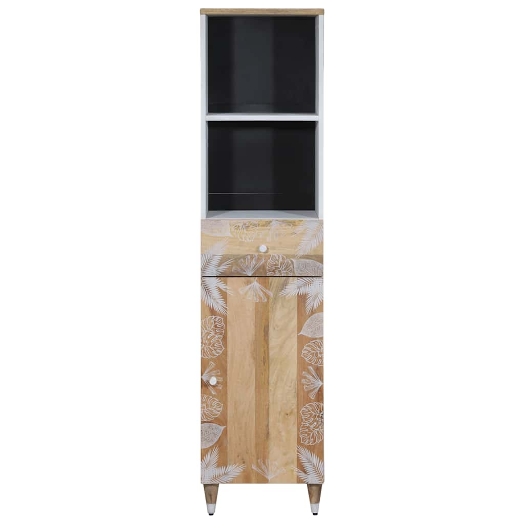 Badkamerkast 38x33,5x160 cm massief mangohout
