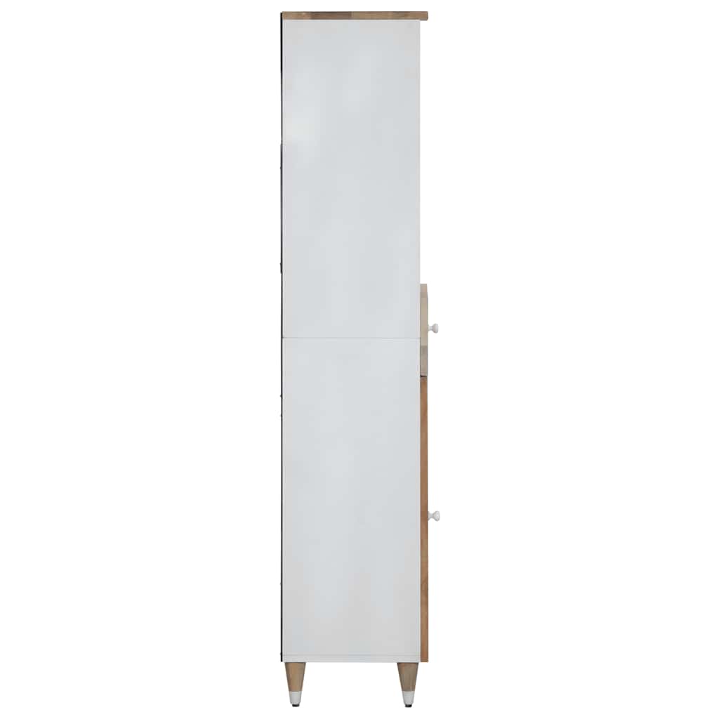 Badkamerkast 38x33,5x160 cm massief mangohout