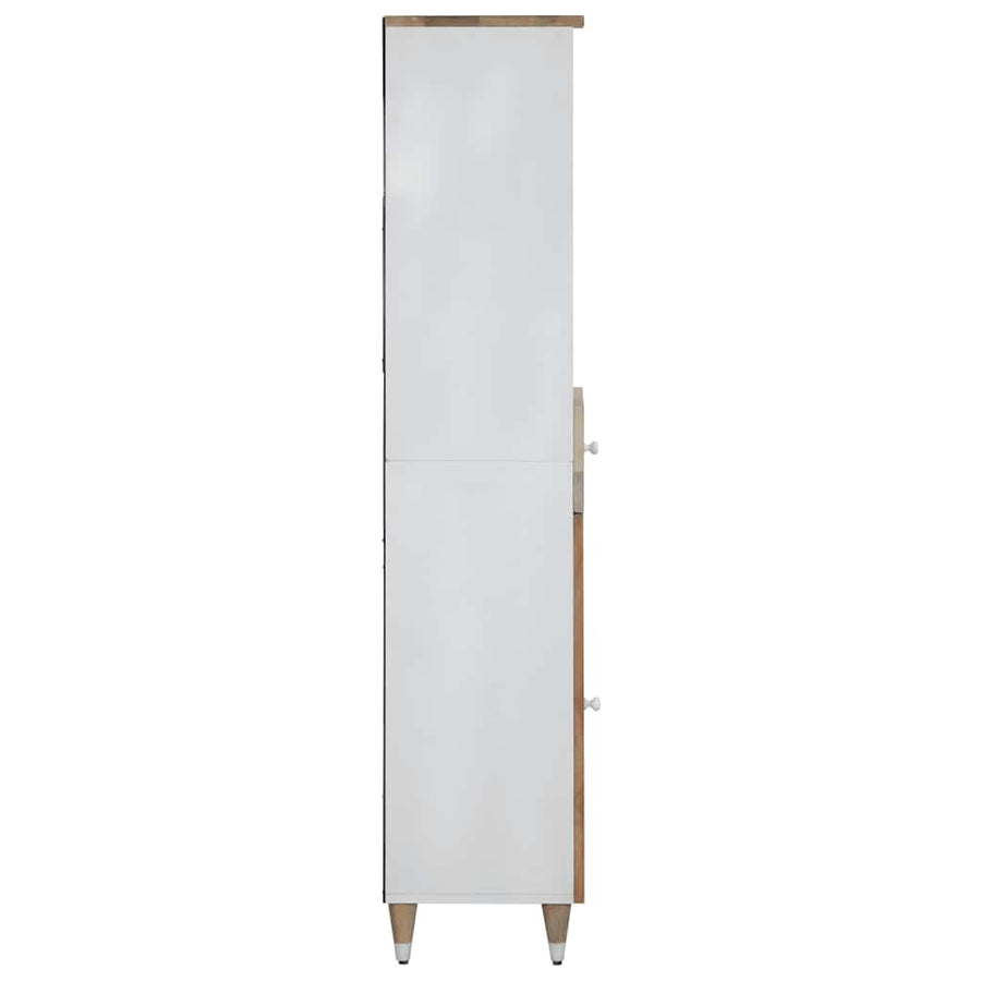 Badkamerkast 38x33,5x160 cm massief mangohout