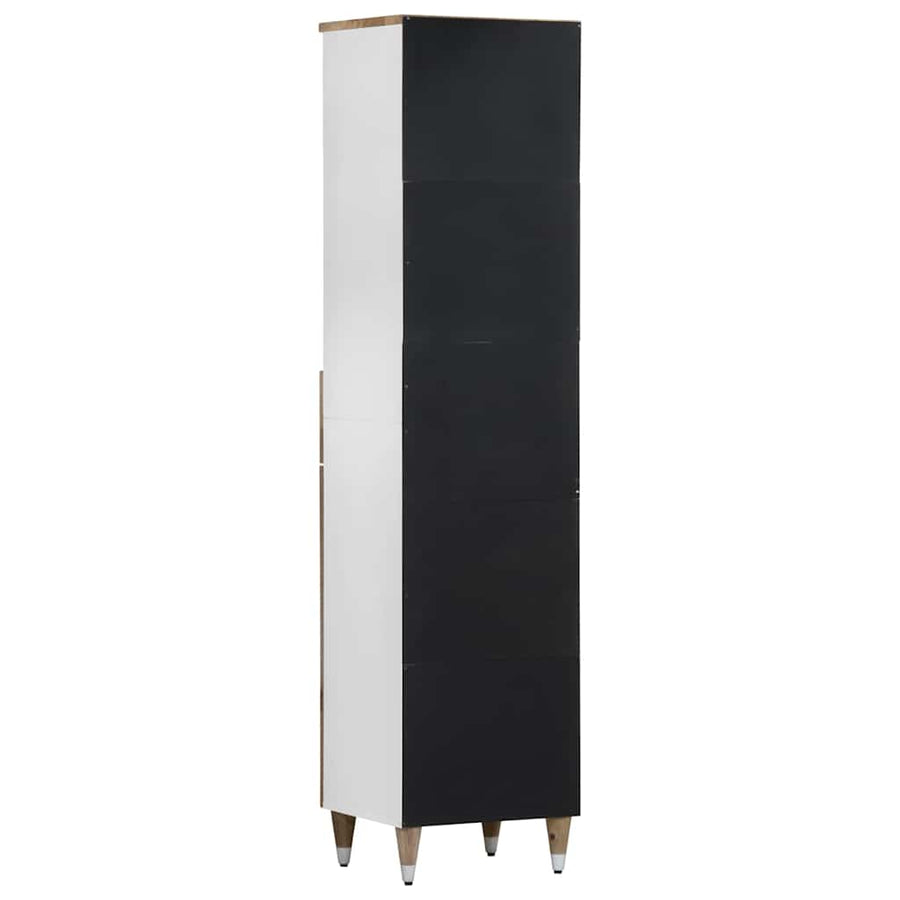 Badkamerkast 38x33,5x160 cm massief mangohout