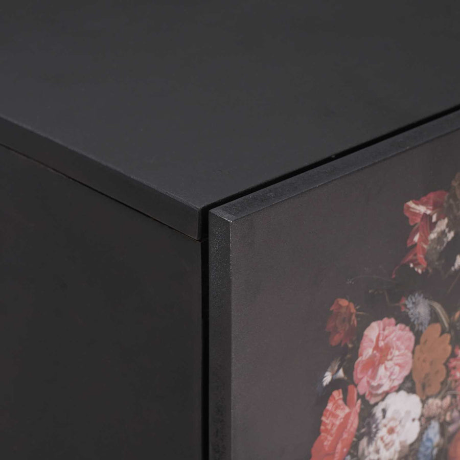 Nachtkastje met Deur 2 pcs Zwart 40 x 33 x 46 cm
