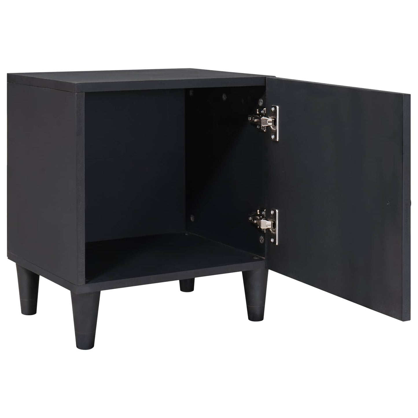 Nachtkastje met Deur 2 pcs Zwart 40 x 33 x 46 cm