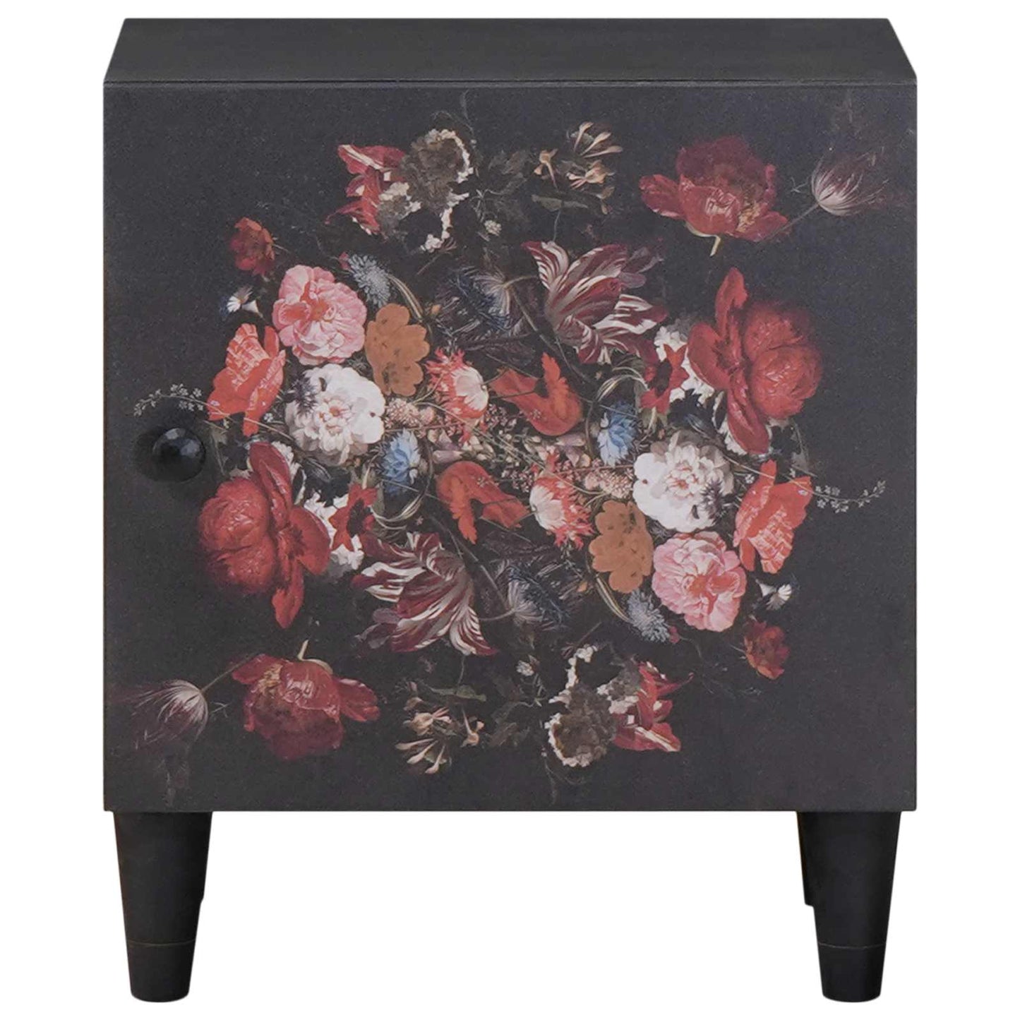 Nachtkastje met Deur 2 pcs Zwart 40 x 33 x 46 cm