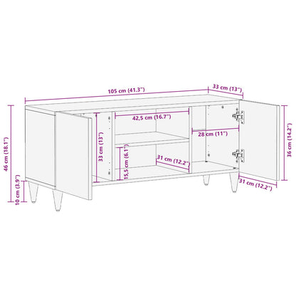 Opslagkasten Multikleur 105 x 33,5 x 46 cm Massief Mango Hout