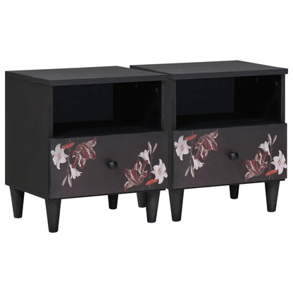Nachtkastje 2 pcs Bruin 40 x 33 x 46 cm Massief Mango Hout