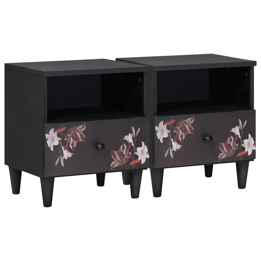 Nachtkastje 2 pcs Bruin 40 x 33 x 46 cm Massief Mango Hout