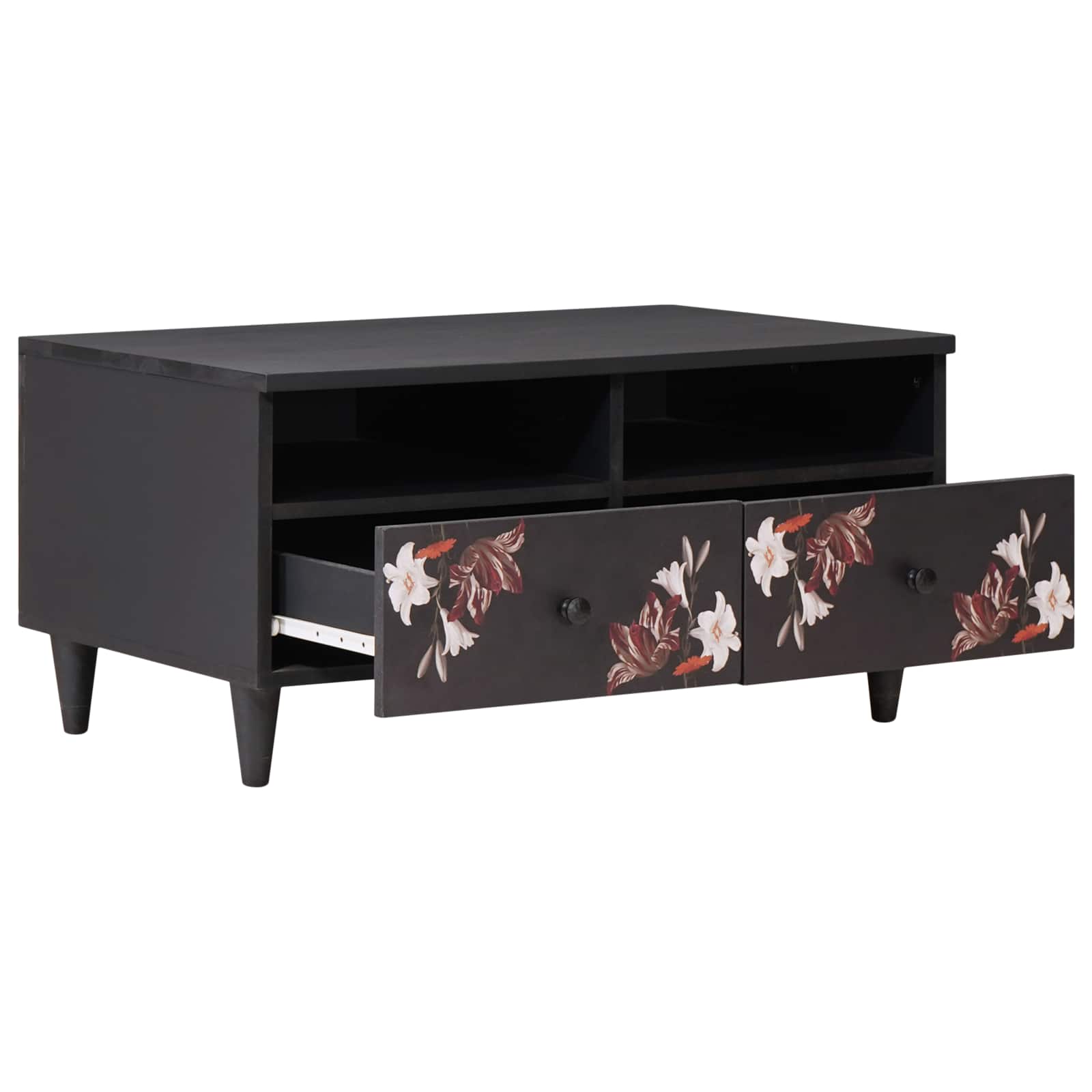 Salontafel Multikleur 80 x 54 x 40 cm Massief Mango Hout