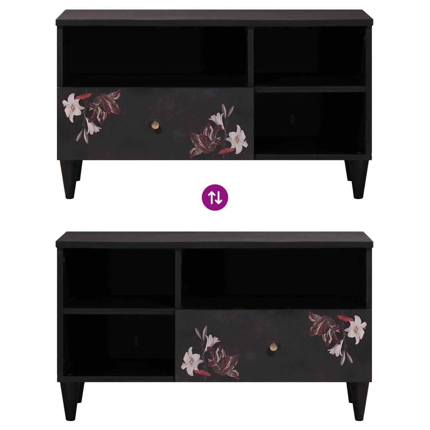 Opslagkasten Multikleur 80 x 33,5 x 46 cm Massief Mango Hout