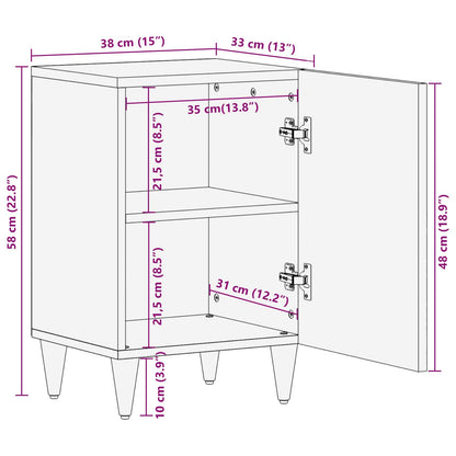 Badkamerkast Multikleur 38 x 33,5 x 58 cm Massief Mango Hout