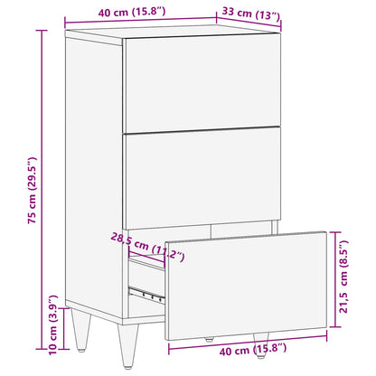 Opslagkasten Multikleur 40 x 33,5 x 75 cm Massief Mango Hout