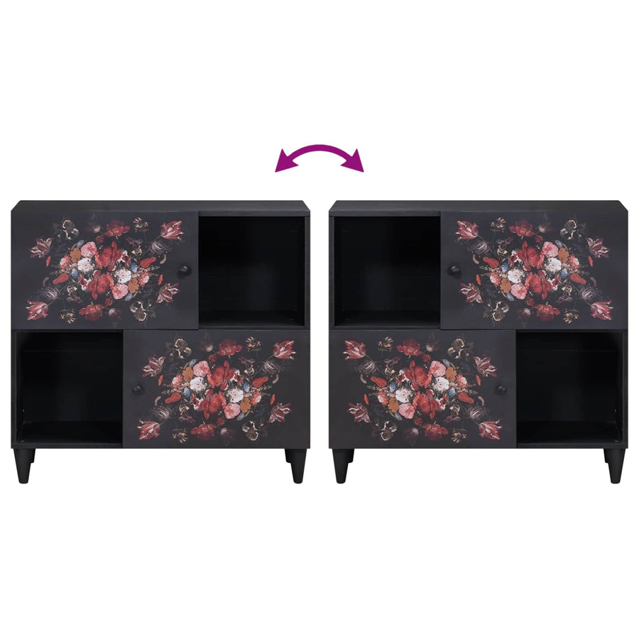 Opslagkasten Multikleur 80 x 33,5 x 75 cm Massief Mango Hout
