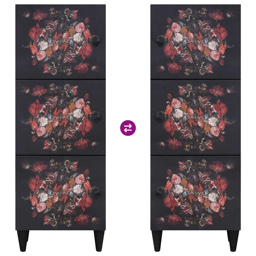 Opslagkasten Multikleur 40 x 33,5 x 110 cm Massief Mango Hout