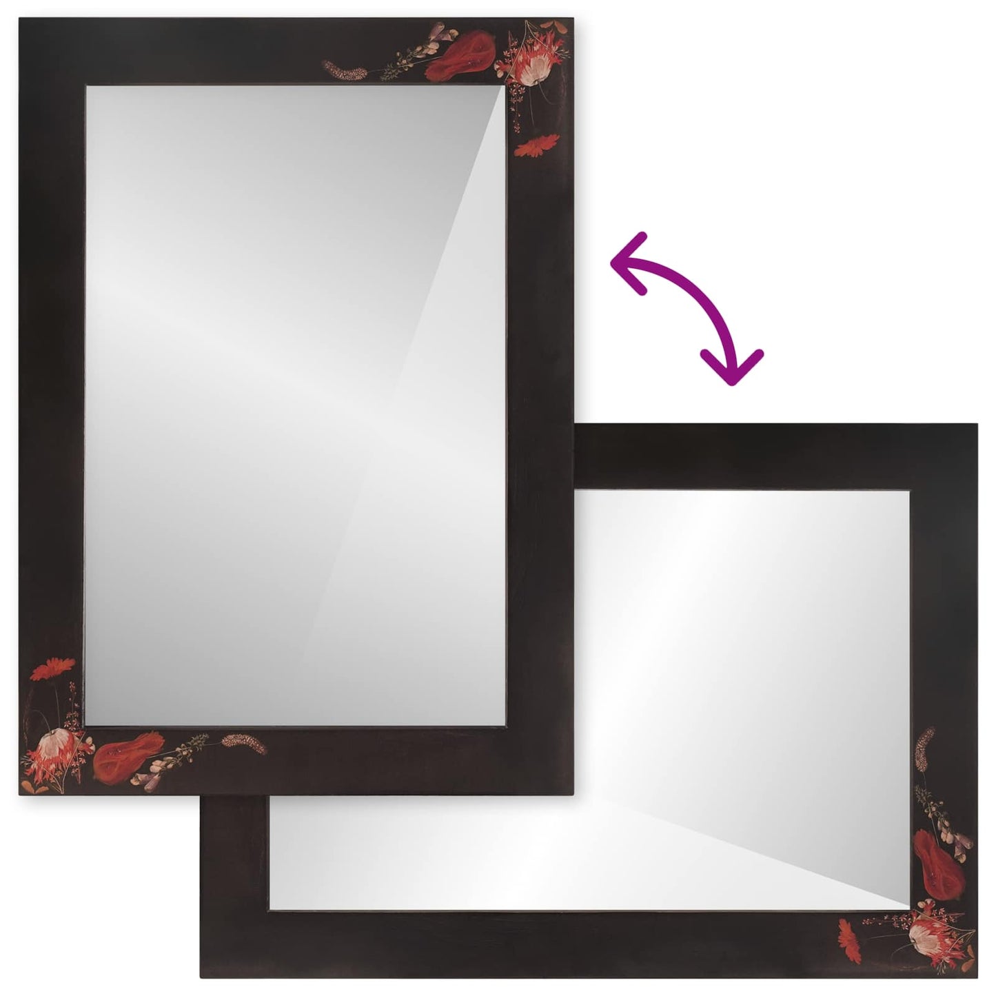 Spiegel Wandgemonteerd Multikleur 70 x 50 x 3 cm Glas