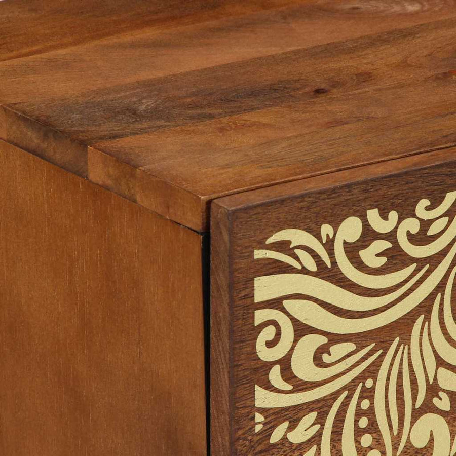 Nachtkastje met Deur 2 pcs Honingbruin 40 x 33 x 46 cm