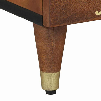 Nachtkastje met Deur 2 pcs Honingbruin 40 x 33 x 46 cm