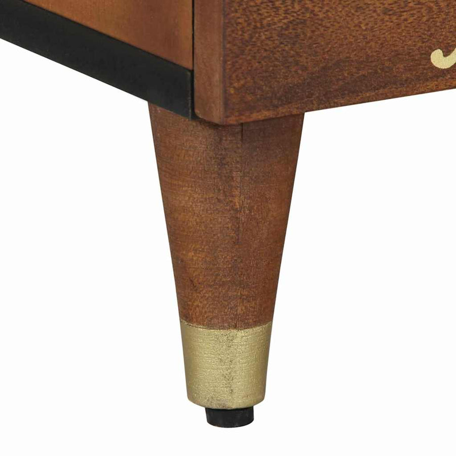 Nachtkastje met Deur 2 pcs Honingbruin 40 x 33 x 46 cm