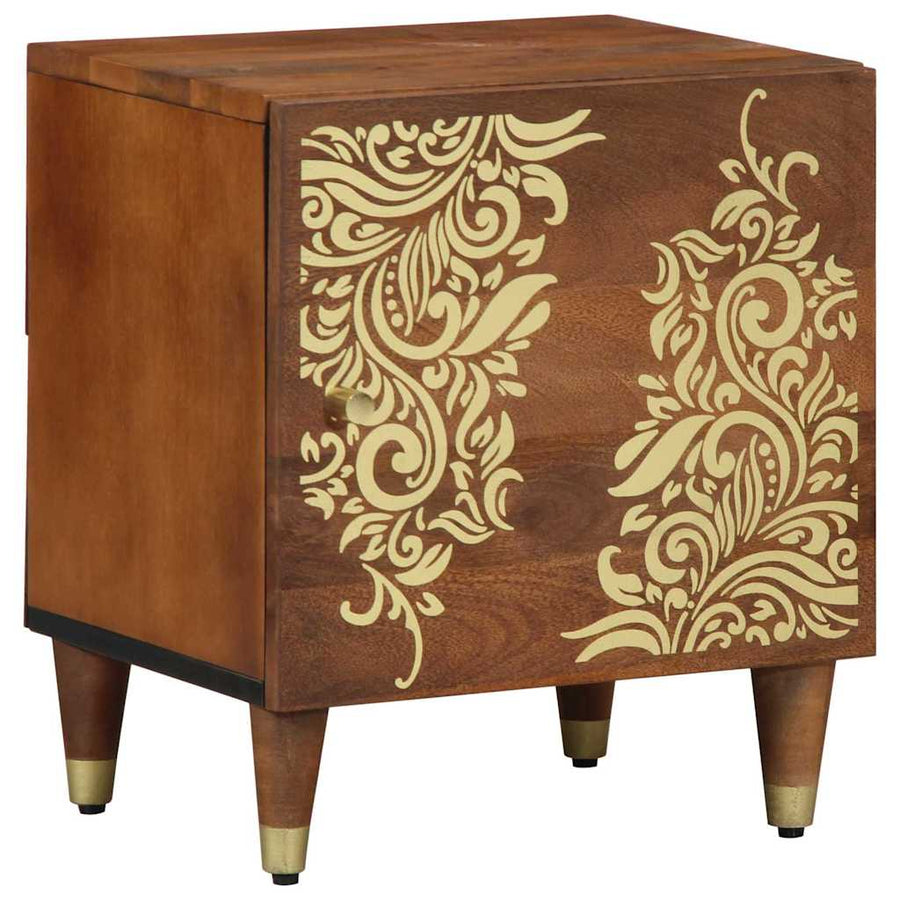 Nachtkastje met Deur 2 pcs Honingbruin 40 x 33 x 46 cm