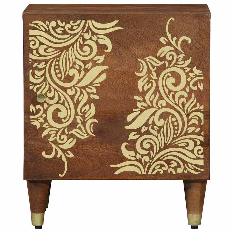 Nachtkastje met Deur 2 pcs Honingbruin 40 x 33 x 46 cm