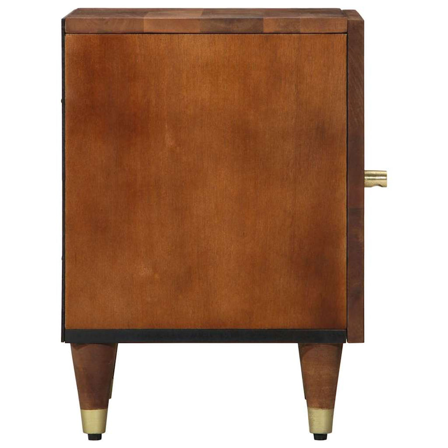 Nachtkastje met Deur 2 pcs Honingbruin 40 x 33 x 46 cm
