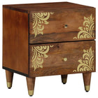 Bedside Table Honey Brown 40 x 33 x 46 cm Solid Mango Wood