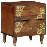 Nachtkastje massief mango hout 40x33x46 cm honingbruin