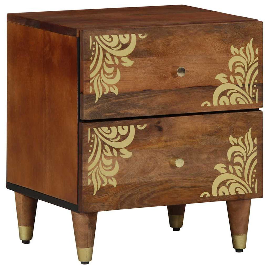 Nachtkastje Honingbruin 40 x 33 x 46 cm Massief Mango Hout