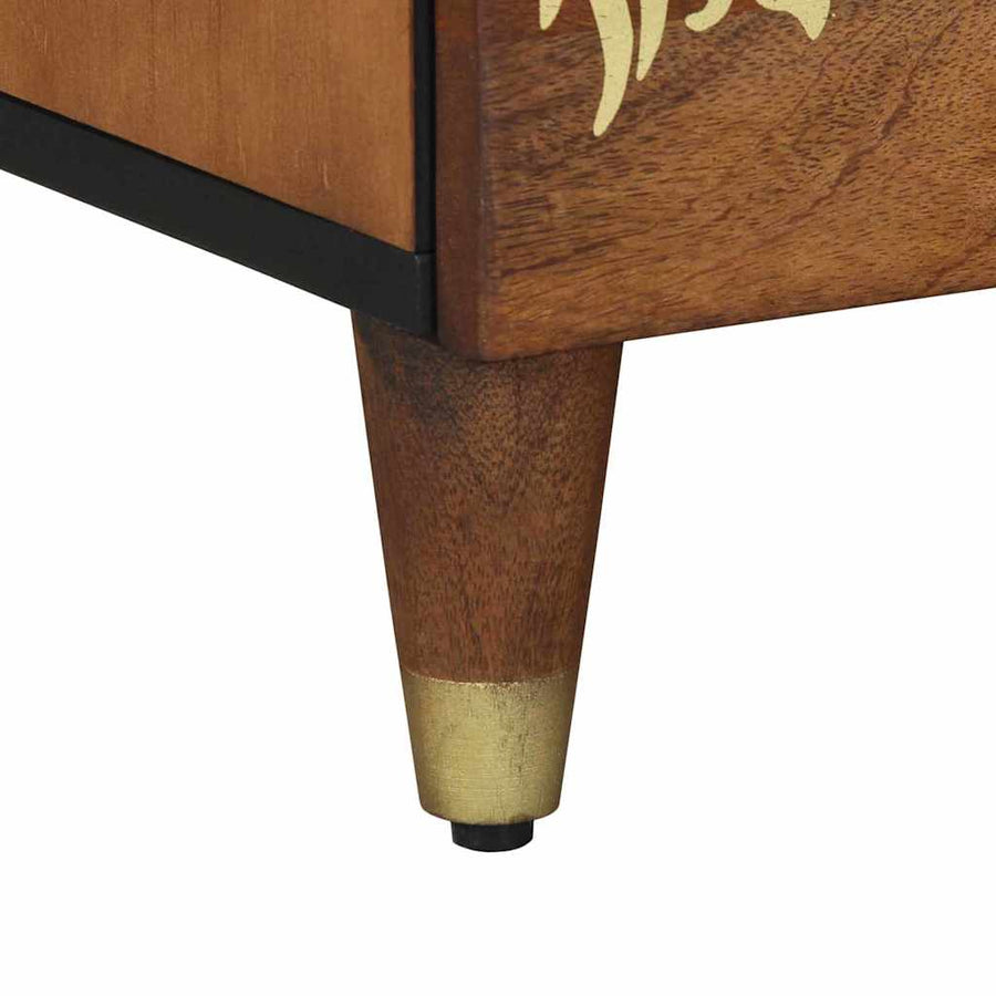 Nachtkastje met lade 2 pcs Honingbruin 40 x 33 x 46 cm