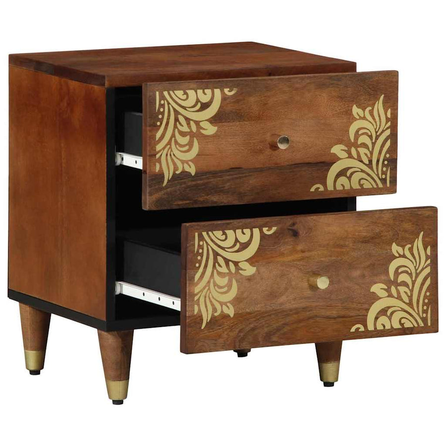 Nachtkastje met lade 2 pcs Honingbruin 40 x 33 x 46 cm