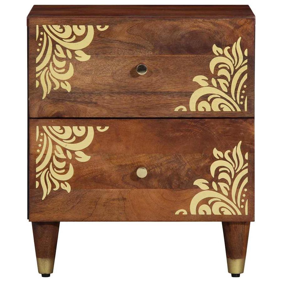Nachtkastje met lade 2 pcs Honingbruin 40 x 33 x 46 cm