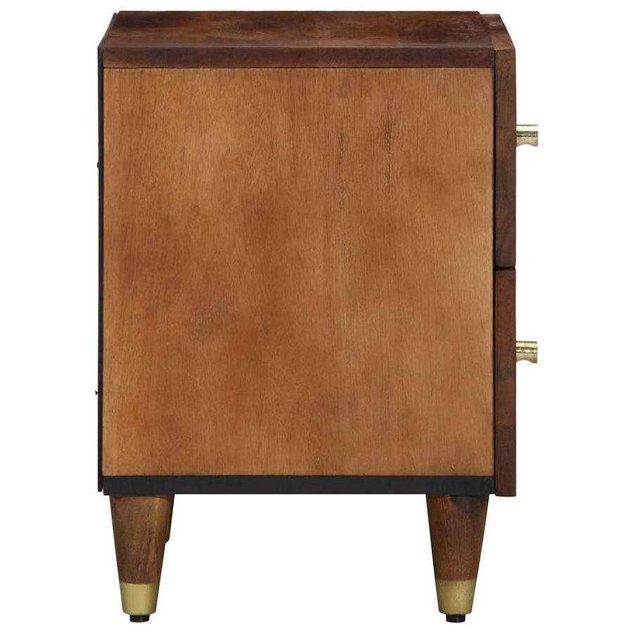 Nachtkastje met lade 2 pcs Honingbruin 40 x 33 x 46 cm