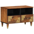 TV Cabinet with Drawer Honey Brown 70 x 33 x 46 cm Solid Mango Wood