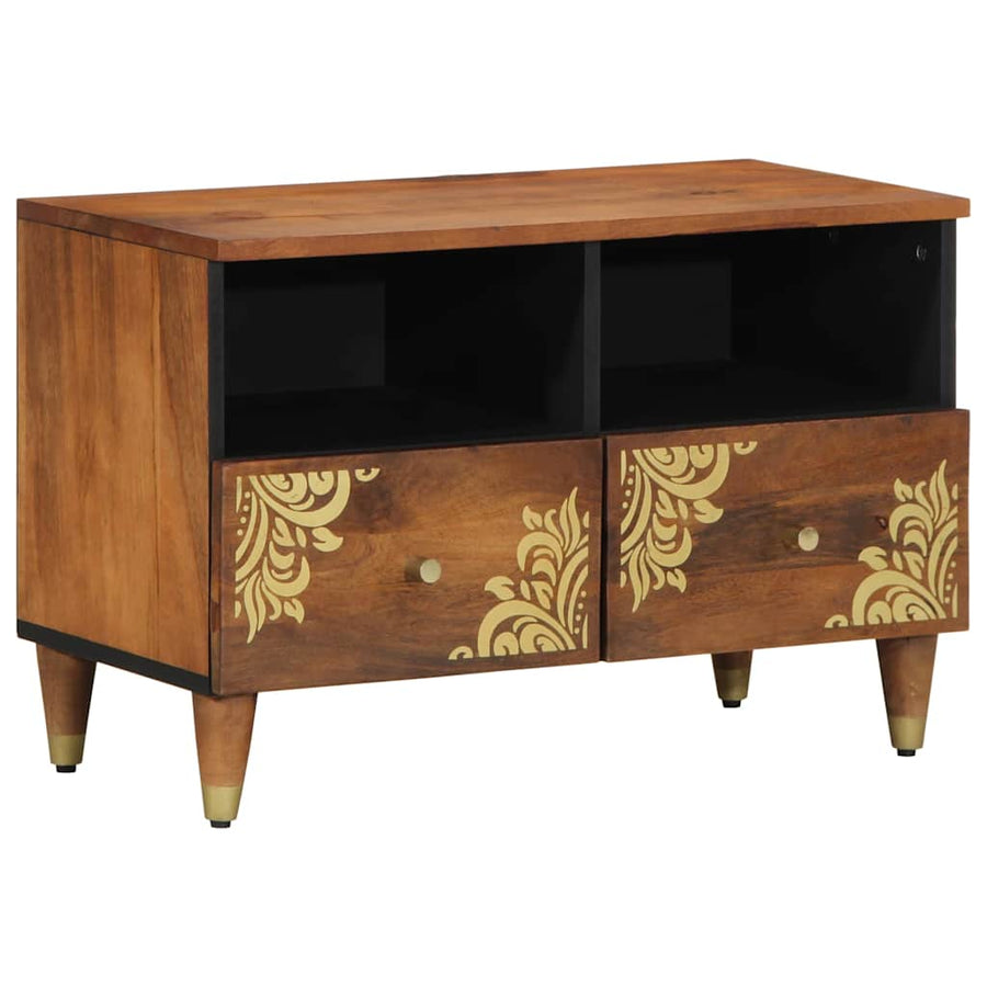 TV-kast met lade Honingbruin 70 x 33 x 46 cm Massief Mango Hout