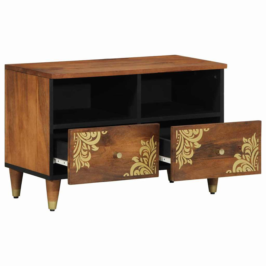 TV-kast met lade Honingbruin 70 x 33 x 46 cm Massief Mango Hout