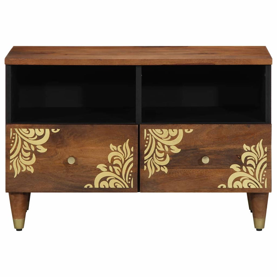 TV-kast met lade Honingbruin 70 x 33 x 46 cm Massief Mango Hout