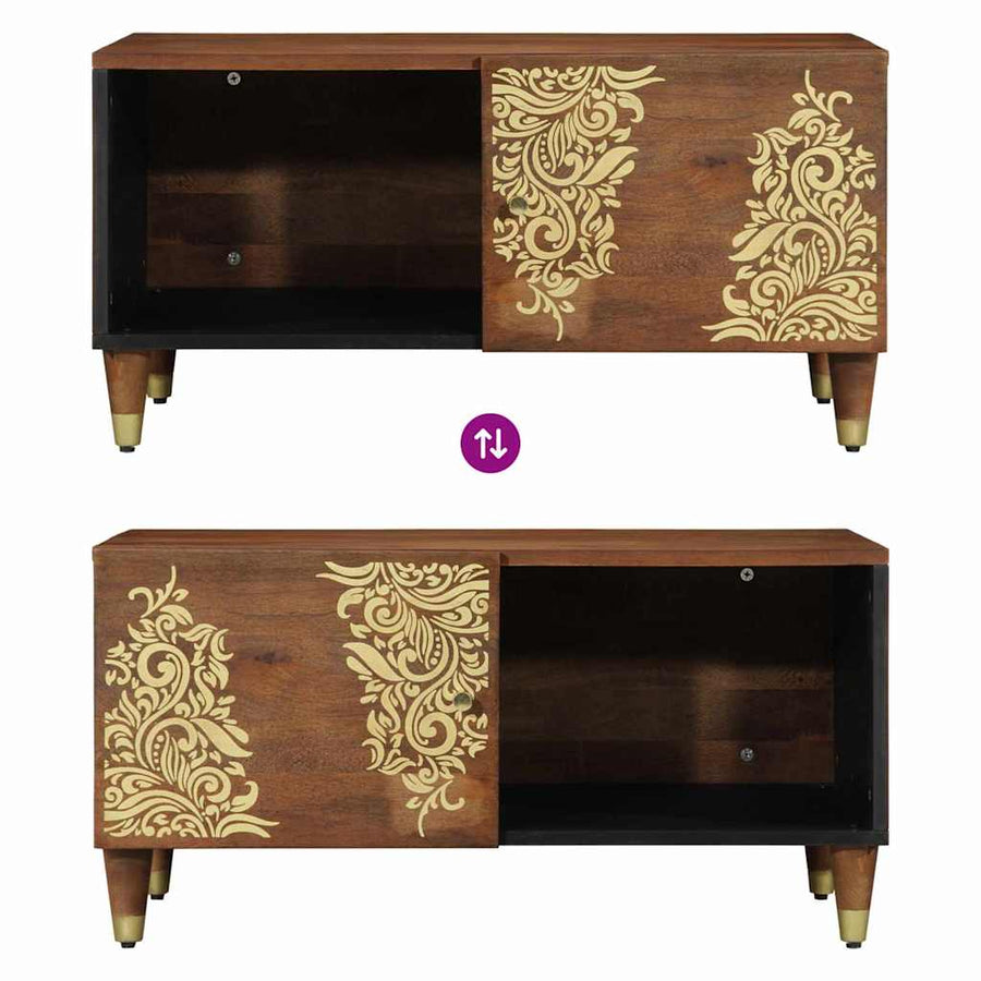 Salontafel Honingbruin 80 x 50 x 40 cm Massief Mango Hout