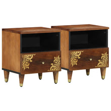 Nachtkastje met lade 2 pcs Honingbruin 40 x 33 x 46 cm