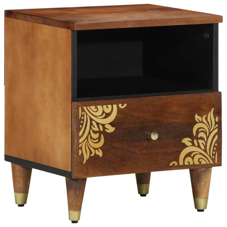 Nachtkastje met lade 2 pcs Honingbruin 40 x 33 x 46 cm