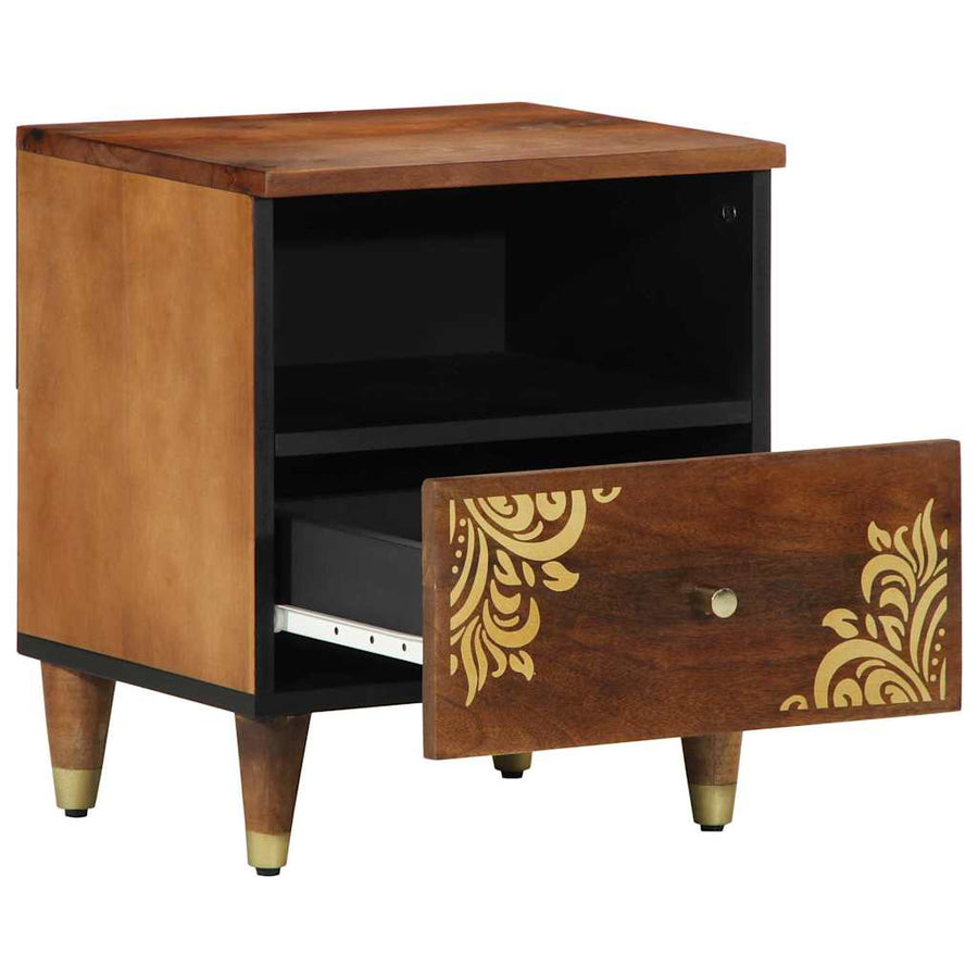 Nachtkastje met lade 2 pcs Honingbruin 40 x 33 x 46 cm
