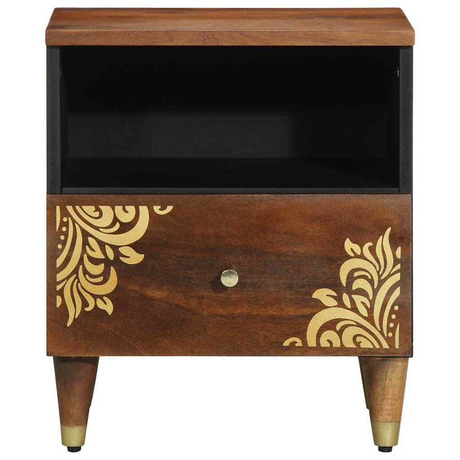 Nachtkastje met lade 2 pcs Honingbruin 40 x 33 x 46 cm
