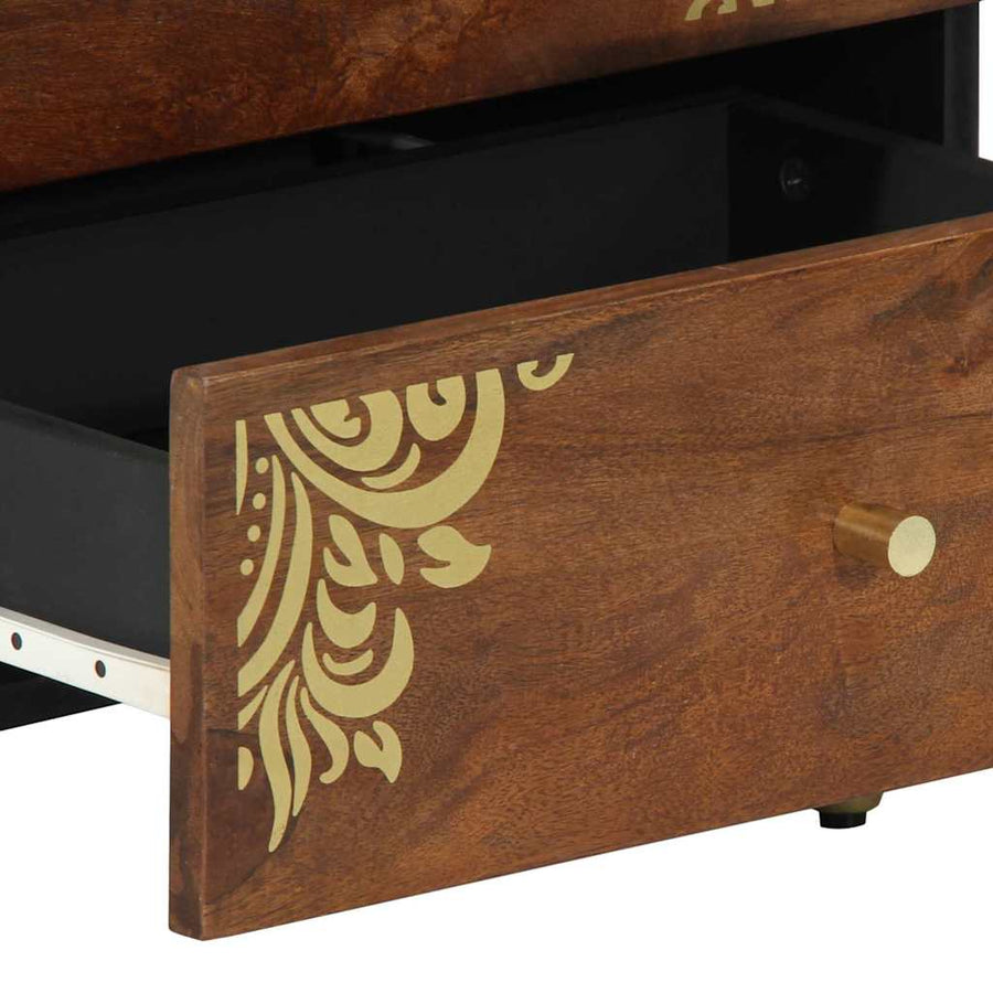 Nachtkastje Honingbruin 50 x 33 x 62 cm Massief Mango Hout