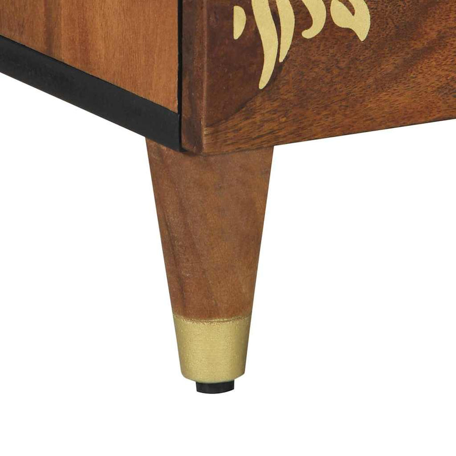 Nachtkastje Honingbruin 50 x 33 x 62 cm Massief Mango Hout