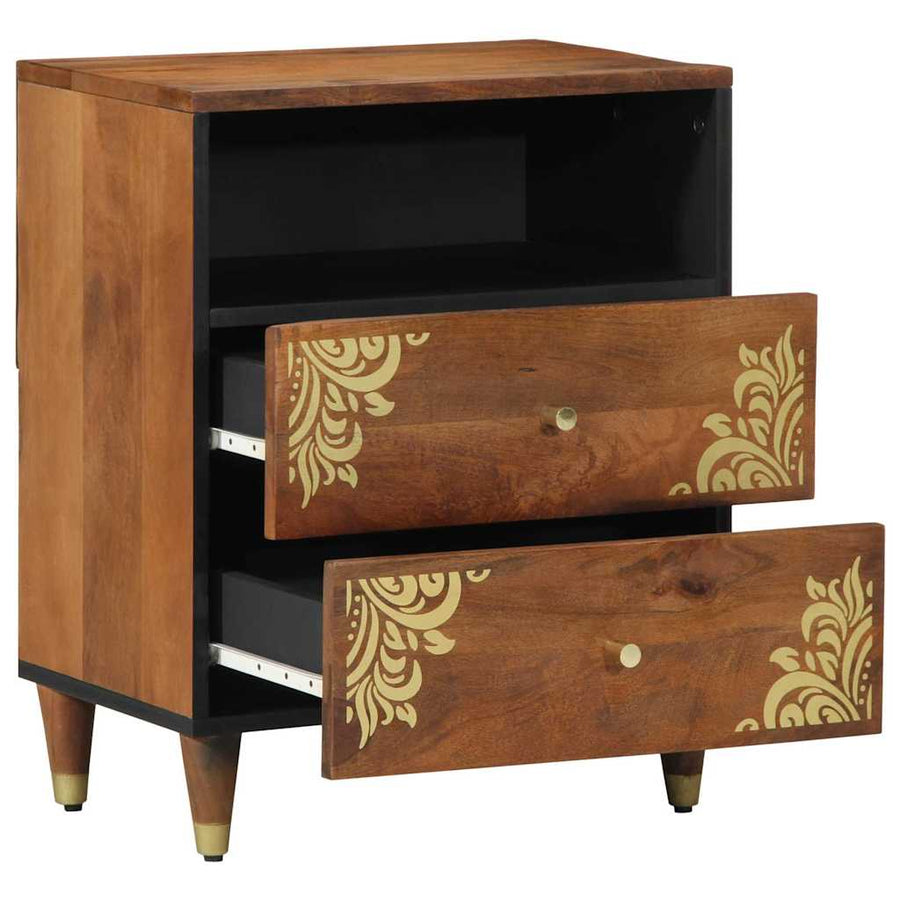 Nachtkastje Honingbruin 50 x 33 x 62 cm Massief Mango Hout