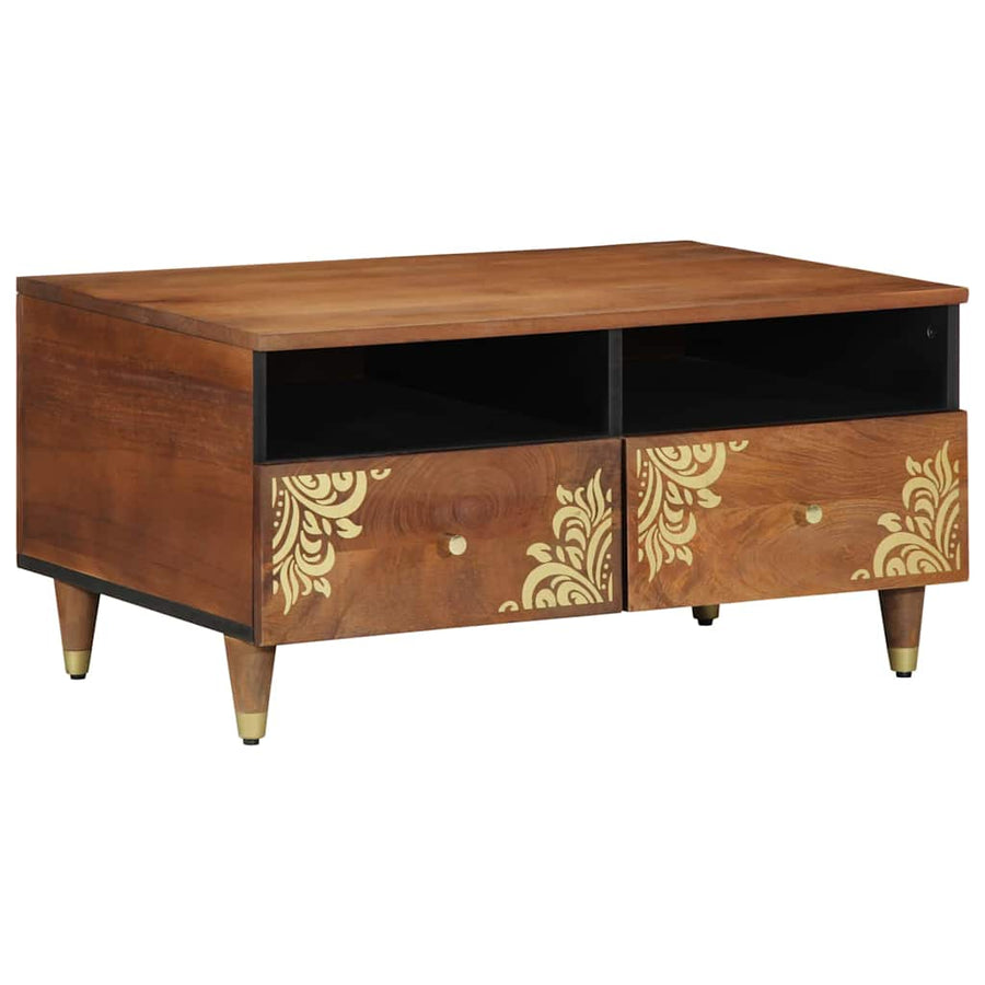Salontafel Honingbruin 80 x 54 x 40 cm Massief Mango Hout